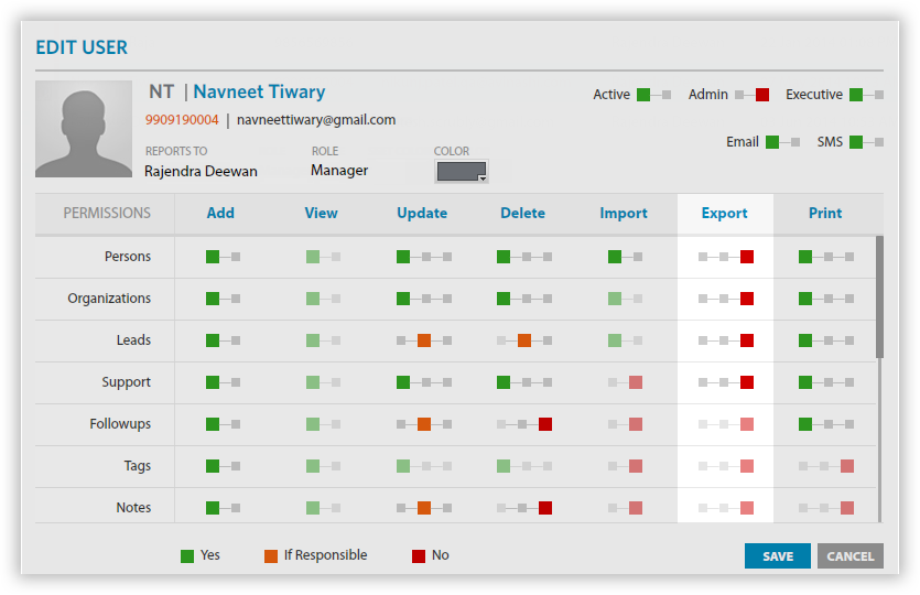 Set permissions on export of important data to prevent data from tampering